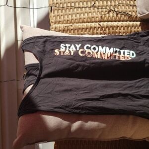 STAY COMMITTED Racerback Tank Top